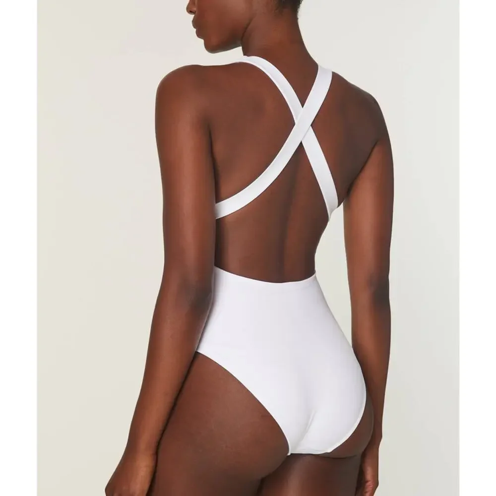Andie Swim The Tulum One Piece in White M NWT